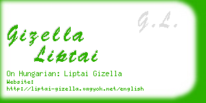 gizella liptai business card